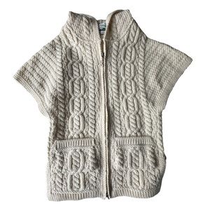 Aran Crafts Ireland KID'S HOODED ARAN CAPE New Size 6-7 years